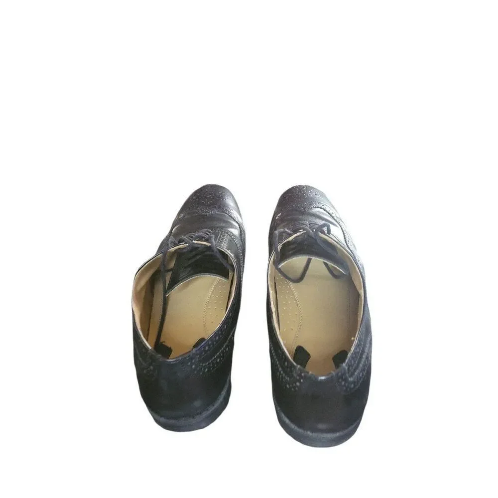 Nunn Bush Oxford Shoes Men‎ Sz 11.5M Black Leather Lace Up Formal Workwear